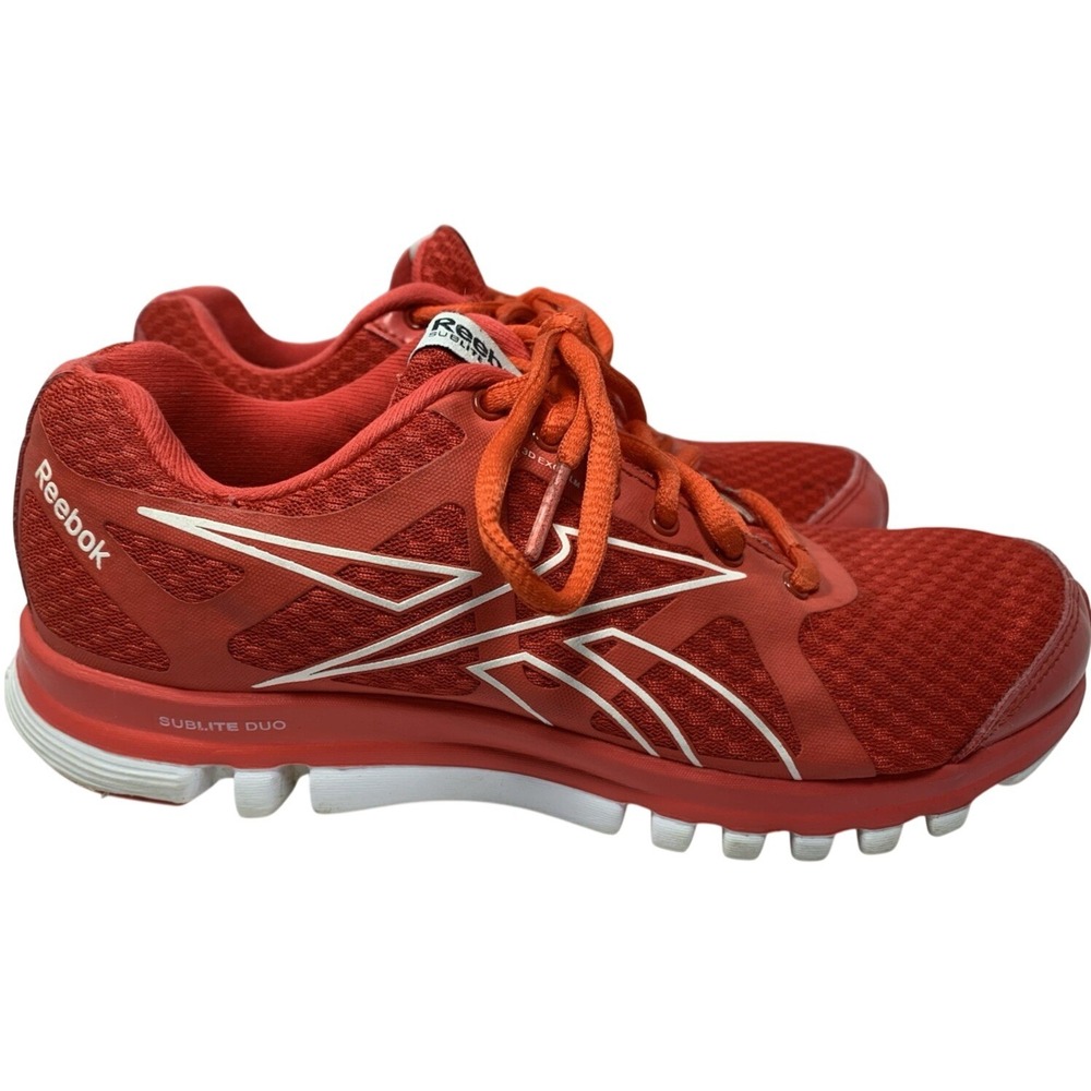 Lightweight Red Running Shoes Breathable Comfort Trainer Women 6.5